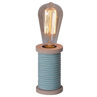 Lampe à poser "Max" turquoise/blanc h: 12cm