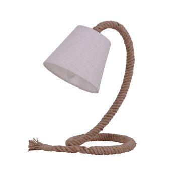 Lampe de table avec abat-jour textile "Rope" I 2