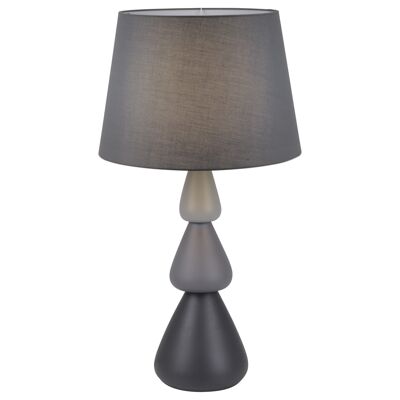 Ceramic table lamp "Sasso" with textile shade h:68cm