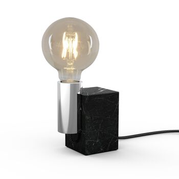 Lampe à poser en marbre "Gemma" h: 16cm chromé 2