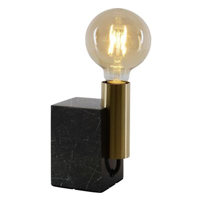 Lampada da tavolo in marmo "Gemma" h: 16cm ottone