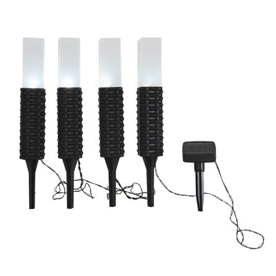 Juego de 4 picas de tierra LED para exteriores