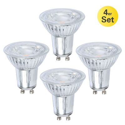 Set of 4 LED bulbs GU10/7W