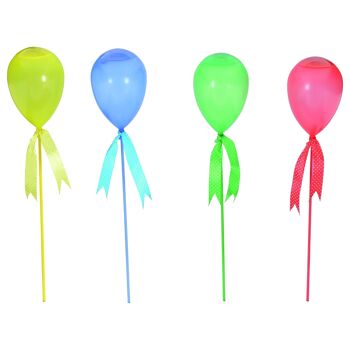 Lot de 4 LED solaires décoratives "Ballon" en brochette ou à suspendre 3