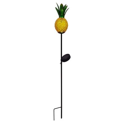 Piquet solaire LED "ananas" orange 81cm