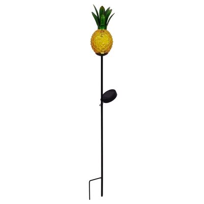 Piquet solaire LED "ananas" orange 81cm I