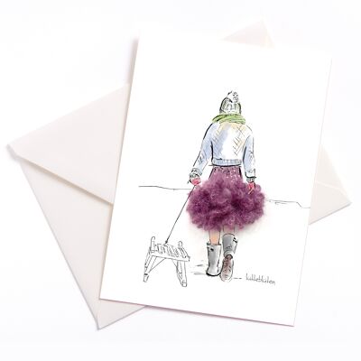 Winter Wonderland - tarjeta con núcleo de color y sobre | 141