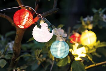 Guirlande lumineuse solaire à 10 ballons colorés à LED Japon 3