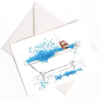 Papa ose - carte avec noyau de couleur et enveloppe | 140 1