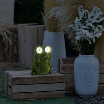 Lampe d'extérieur solaire LED "grenouille assise" h: 17,5cm 4