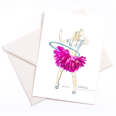 My new fitness hula hoop - card with color core and envelope | 137