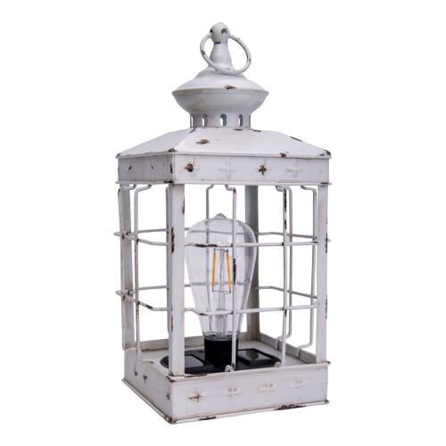Buy wholesale LED decorative solar 31.5cm light white antique lantern h