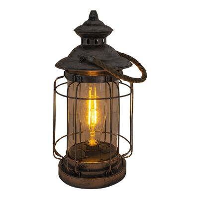 LED decorative solar light lantern h: 35cm copper