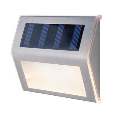 Juego de 4 luces LED solares para exteriores.