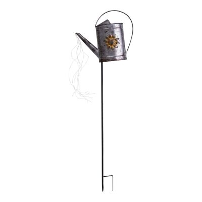LED solar ground spike (watering can) h: 110cm galvanized