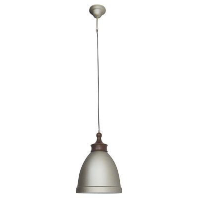 Metal pendant light "Pinhead" with wood look attachment I