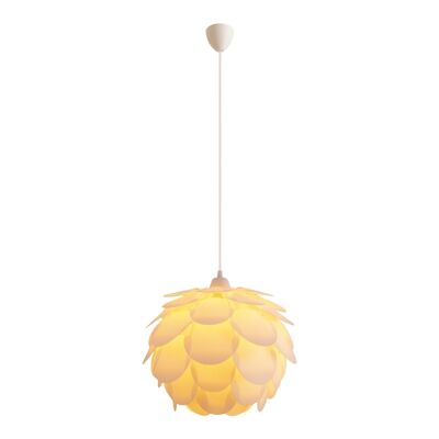 Decorative pendant light "Fora" white