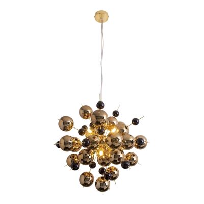 "Explosion" pendant light in gold