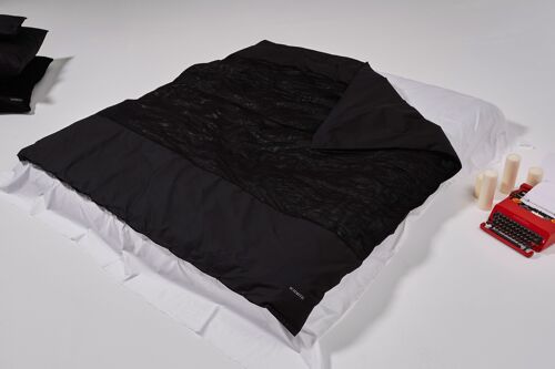 Moiré Dream Double Duvet  - black - 240 x 220