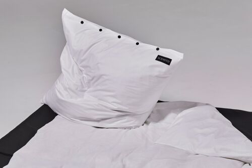 Moiré Dream Pillow  - white - 80 x 80