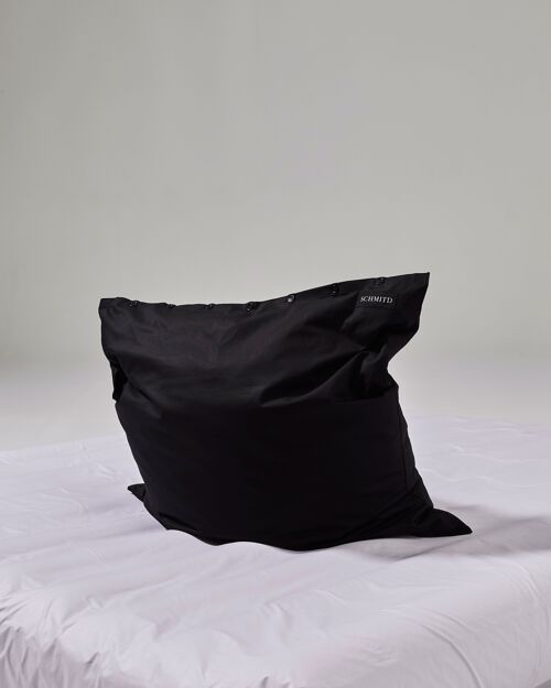 Moiré Dream Pillow  - black - 80 x 80