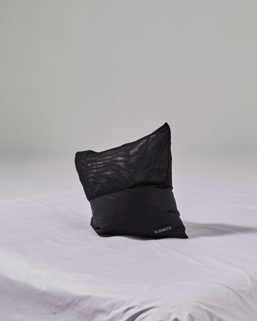 Moiré Dream Pillow - black - 50 x 50