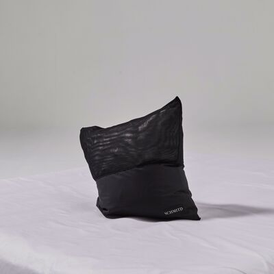 Moire Dream Pillow - black - 50 x 50