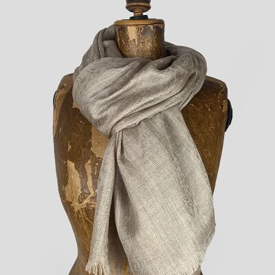 Cashmere scarf - Selfwork - brocade gold