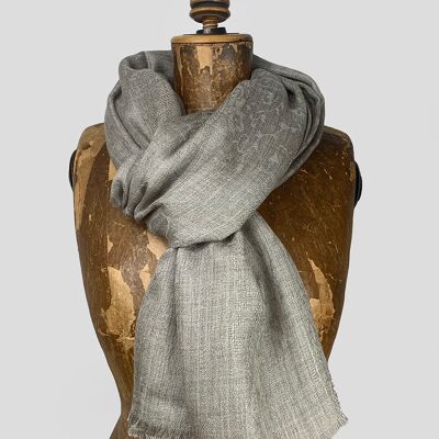 Cashmere scarf - Selfwork - quartz gray