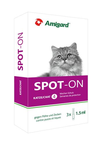 Boîte pour chat Amigard spot-on 3 x 1,5 ml