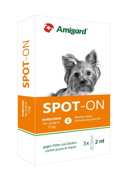 Amigard Spot-on Hunde < 15 Kg Schachtel  3 x 2ml