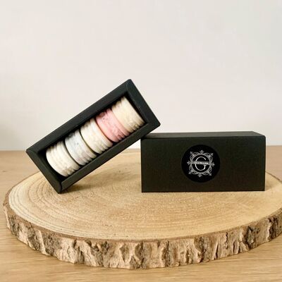 Box of scented wax macaroons for Gift