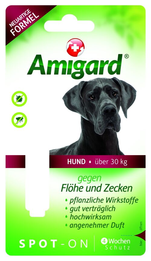 Amigard Spot-on Hunde 30  Kg, Einzelcard 1 x 6 ml