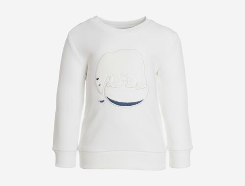 Sweatshirt, White with polar bear applique