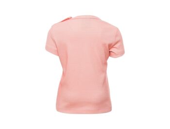 T-shirt à manches courtes, rose avec imprimé lapin sur le devant 2