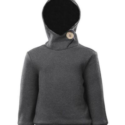 Sweat à capuche, Anthracite Melange (2/3 - 5/6 ans)