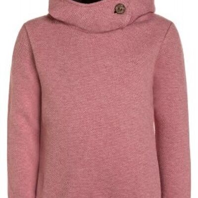 Sudadera con capucha, rojo melange - 4/5 años, 104/110 cm