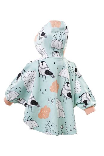 Poncho, imprimé Rain Birds Allover sur vert - 5/6 ans, 110/116 cm 2