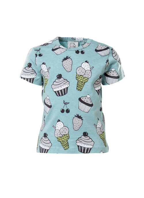 Short Sleeve Baby T-shirt, Sweets and Fruits