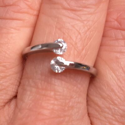 Women's 925 silver plated design adjustable ring