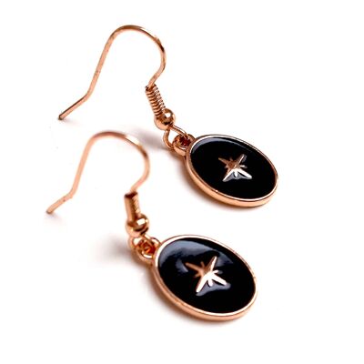 ONYX epoxy enamel earrings