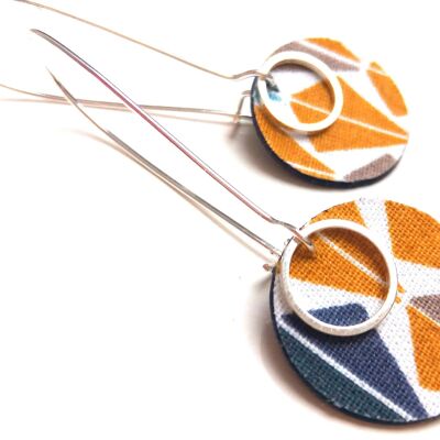 Art deco geometry fabric earrings