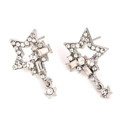 Rhinestone star earrings