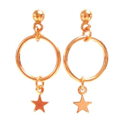 STARS brass earrings