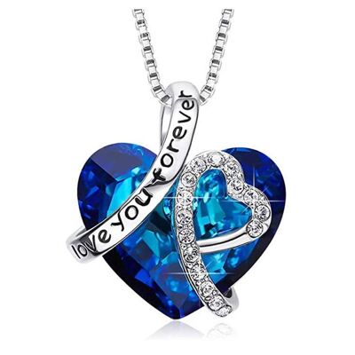 Collier en cristal I love you for ever
