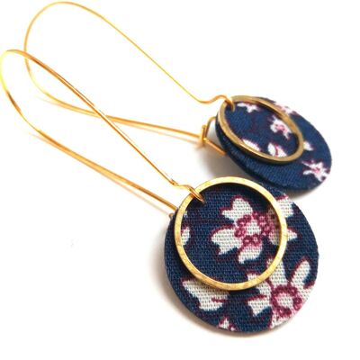 Anello fiori liberty in tessuto Dormeuses