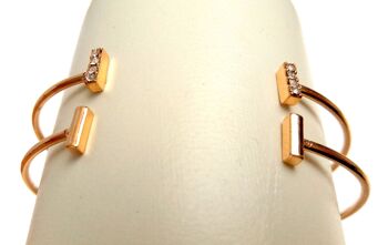 Duo de bracelets jonc superposables BAGUETTES stacking 3