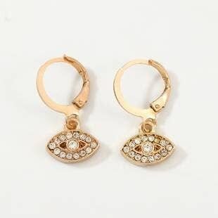 Hoops gold fine gold mini creoles protective eye