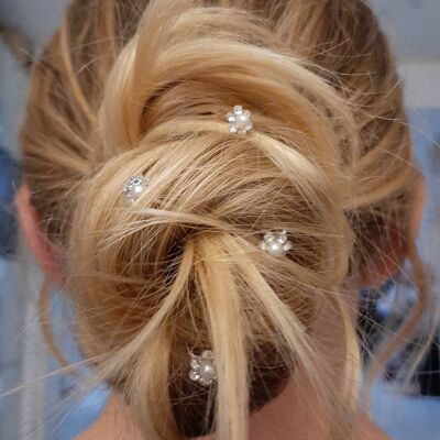 Set of 4 bun pins, wedding hairstyle hair jewelry