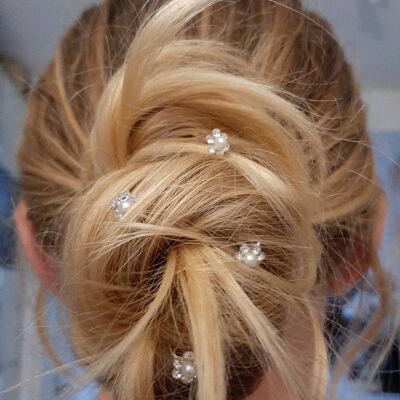 Set of 4 bun pins, wedding hairstyle hair jewelry